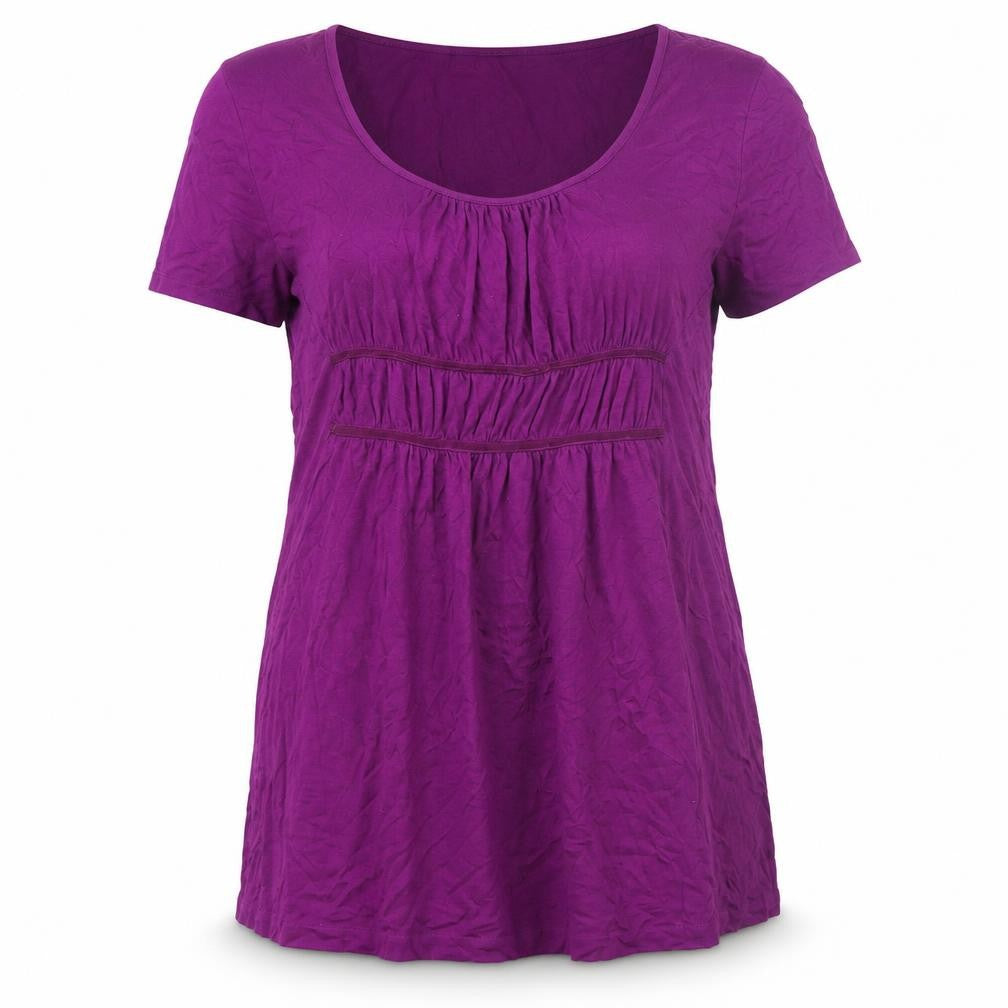 Front view of Planet Women's Purple Tunic T-Shirt XL