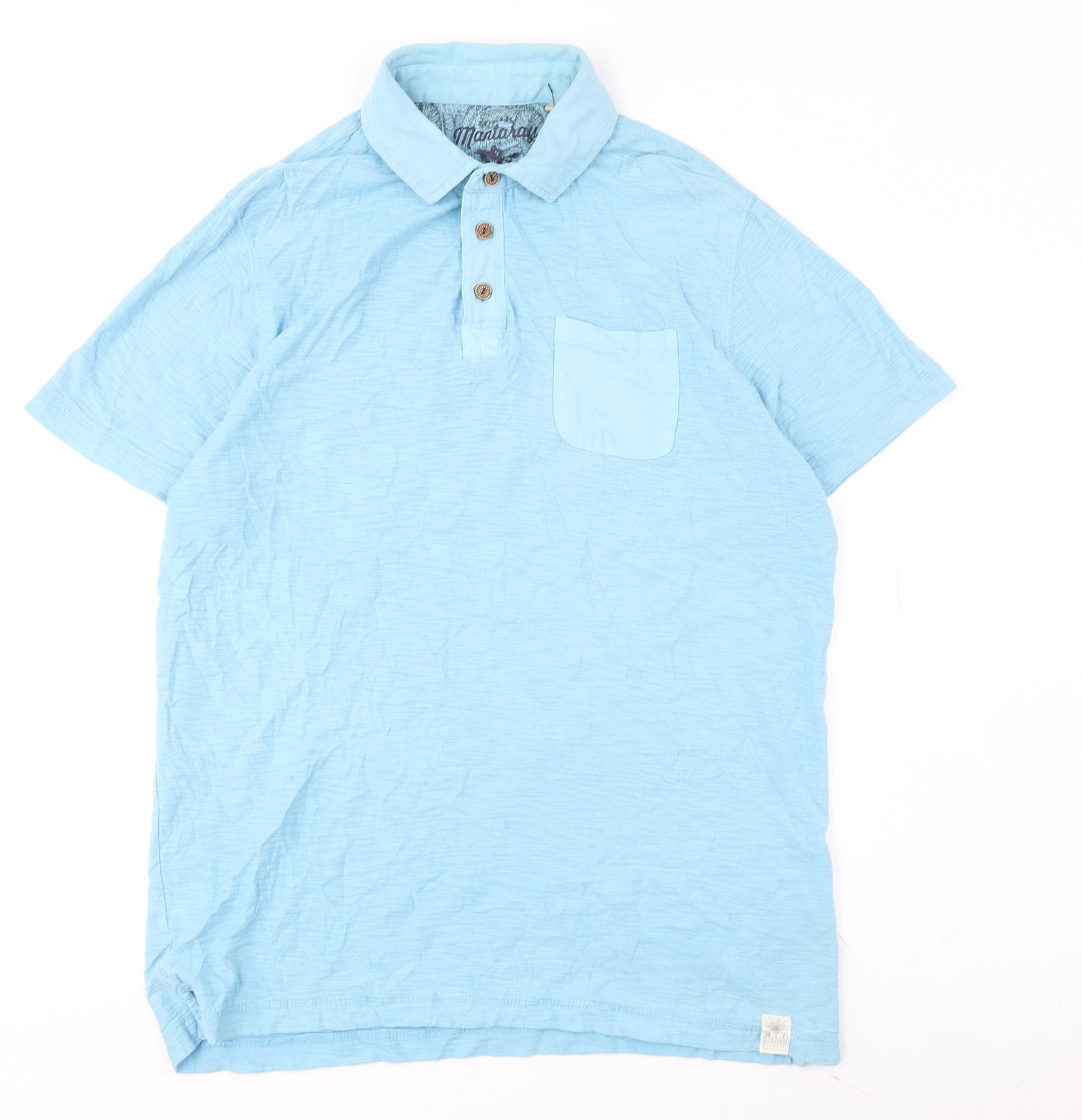 Mantaray Men's Blue Medium Polo Shirt Casual