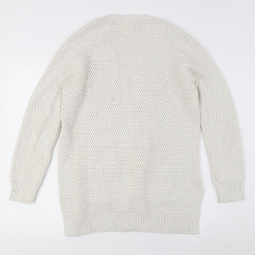 Fat Face Women's Ivory Cardigan V-Neck Size 8