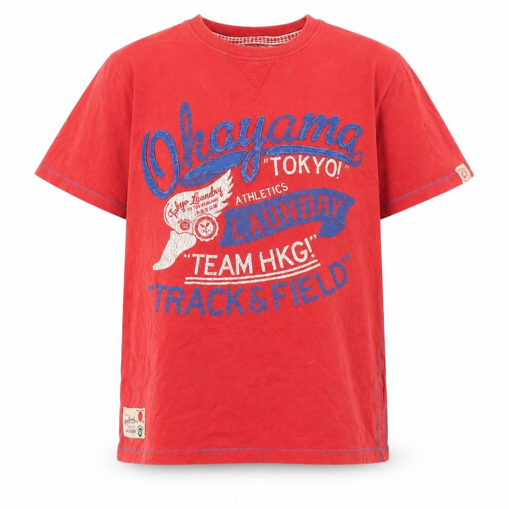 Tokyo Laundry Boys Red Graphic Cotton T-Shirt 11-12Y Sports Style