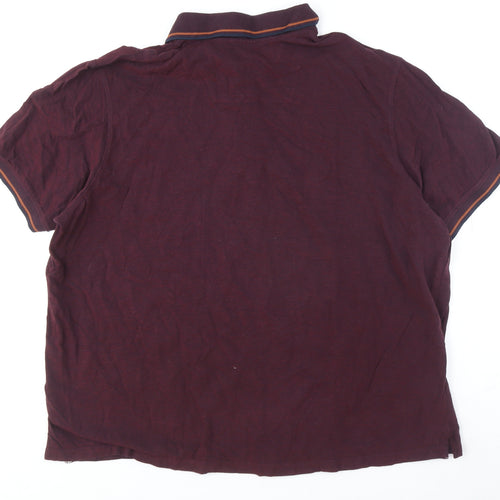 Maine Men's Short Sleeve Burgundy Polo XXL - Classic Fit