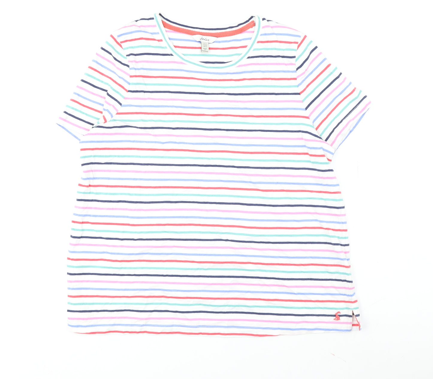 Joules Women's Multicoloured Striped T-Shirt Size 18
