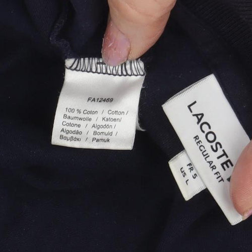 Lacoste Men's Blue Regular Fit Polo Shirt, Size L