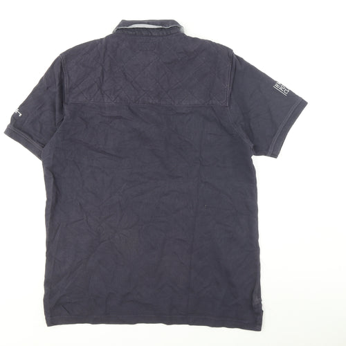 Howick Men's Navy Polo Large Casual Short Sleeve
