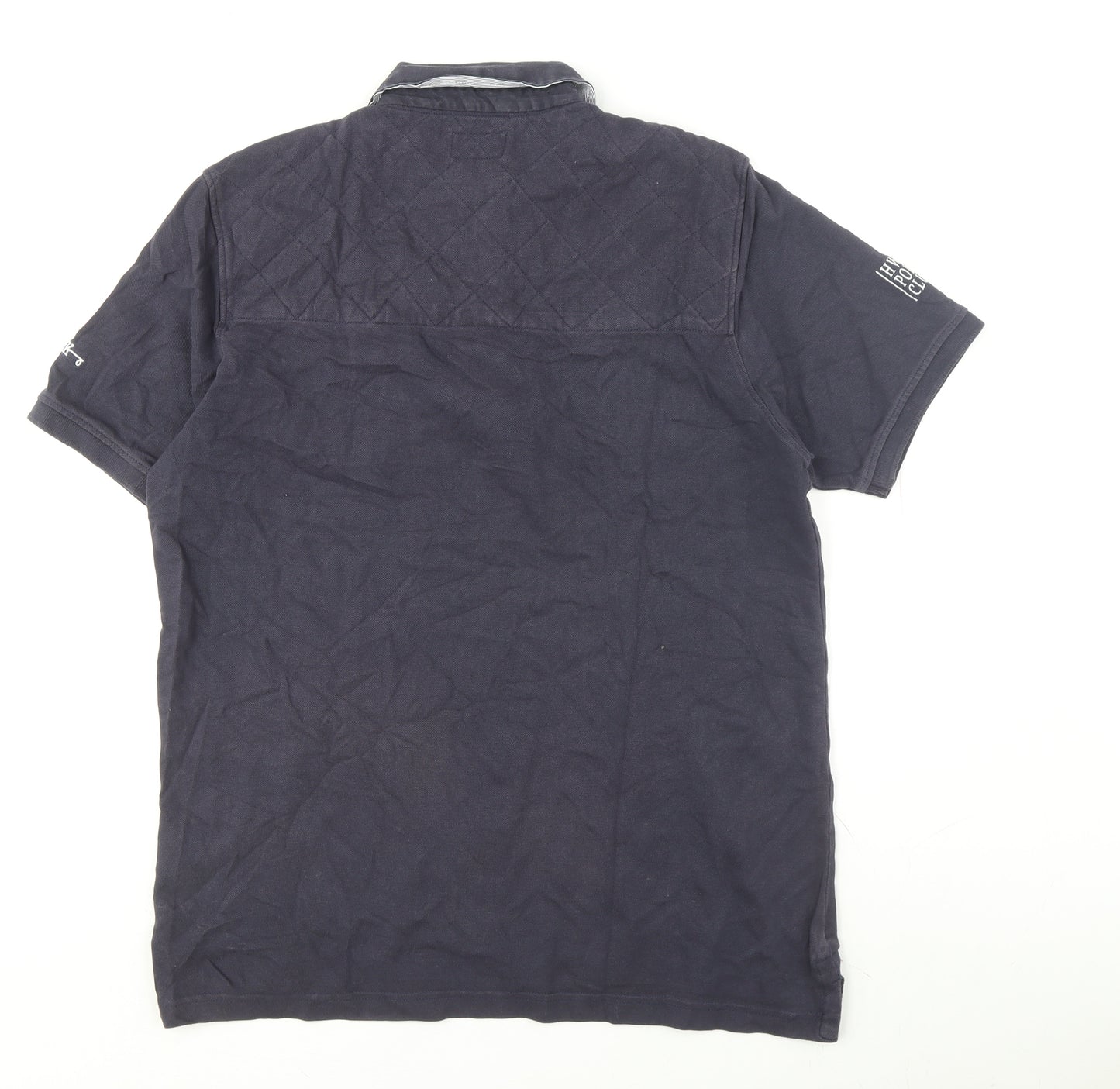 Howick Men's Navy Polo Large Casual Short Sleeve