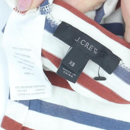 J.Crew Women's Multicoloured Striped T-Shirt XS