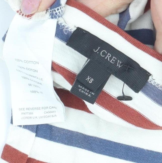 J.Crew Women's Multicoloured Striped T-Shirt XS