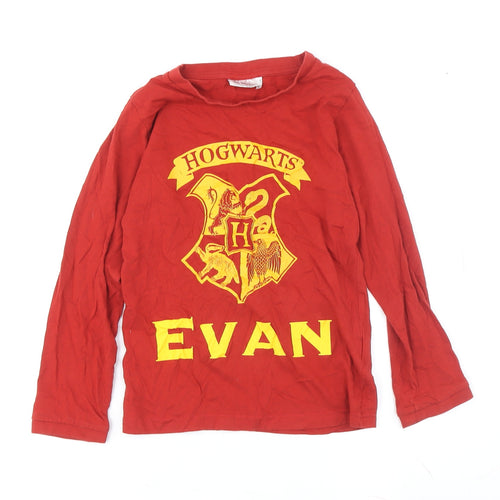 Harry Potter Boys Red Hogwarts Long Sleeve T-Shirt 10-11 Years