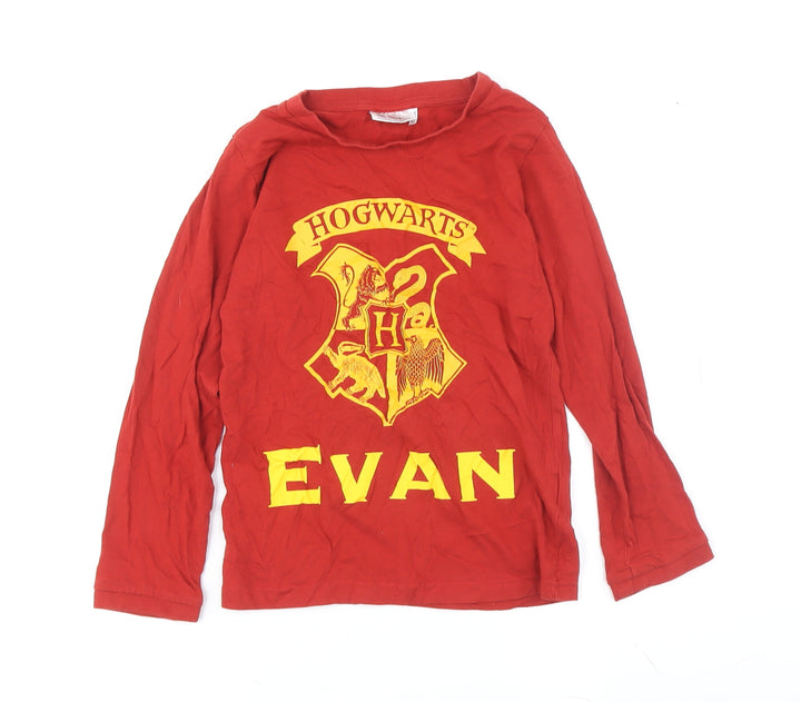 Harry Potter Boys Red Hogwarts Long Sleeve T-Shirt 10-11 Years