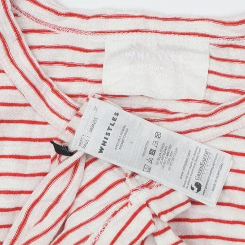 Whistles Women's Red Striped L T-Shirt