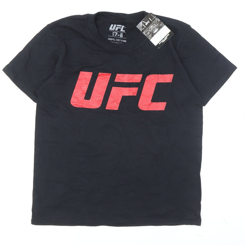 UFC Boys Black Graphic Print T-Shirt 7-8 Years