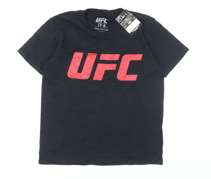 UFC Boys Black Graphic Print T-Shirt 7-8 Years