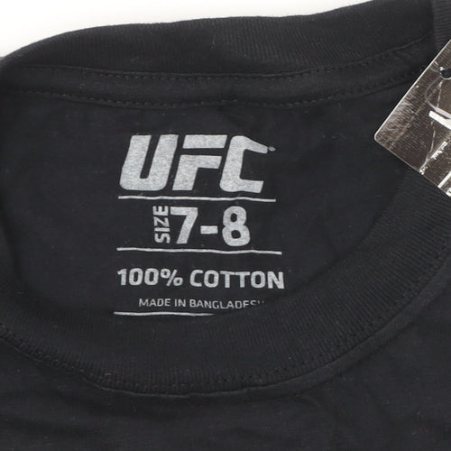 UFC Boys Black Graphic Print T-Shirt 7-8 Years