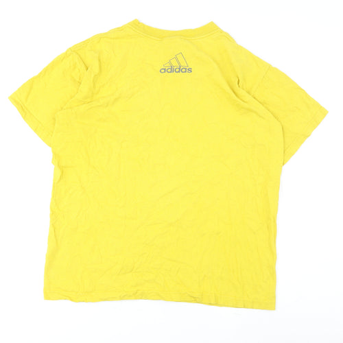 Adidas Men’s Yellow S T-Shirt Cotton
