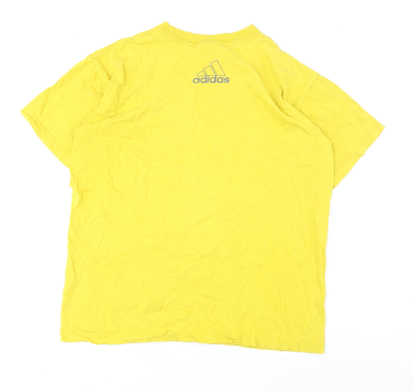 Adidas Men’s Yellow S T-Shirt Cotton