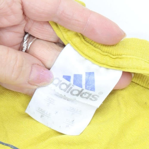 Adidas Men’s Yellow S T-Shirt Cotton