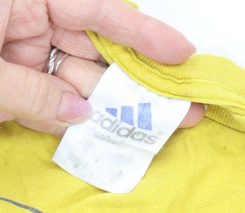 Adidas Men’s Yellow S T-Shirt Cotton