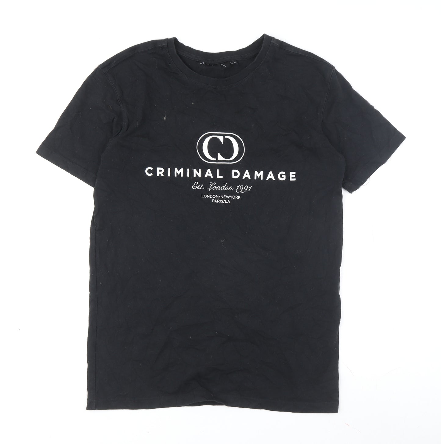 Criminal Damage Black Men's S Logo T-Shirt