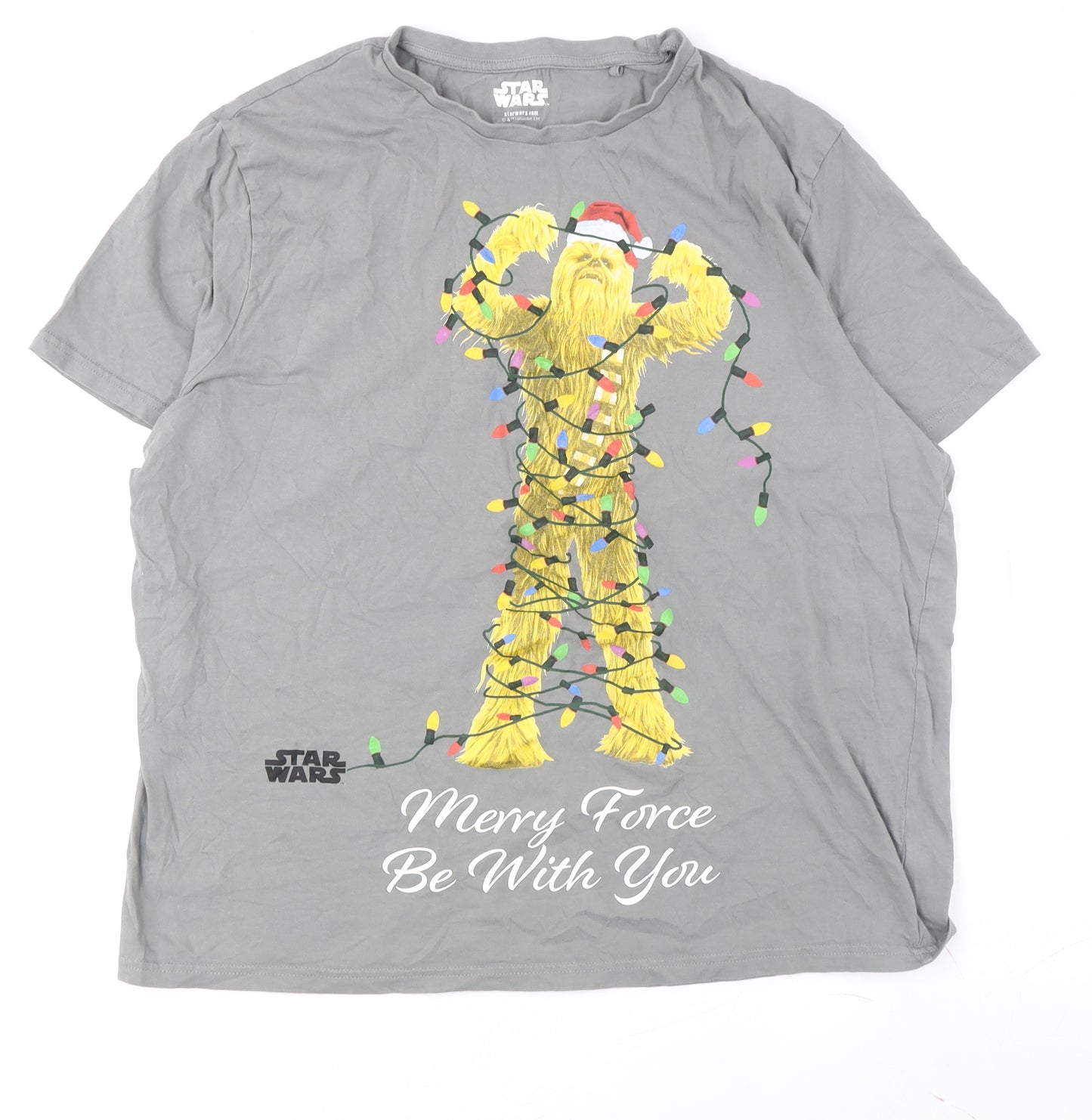 Star Wars Grey XL Men's Christmas T-Shirt