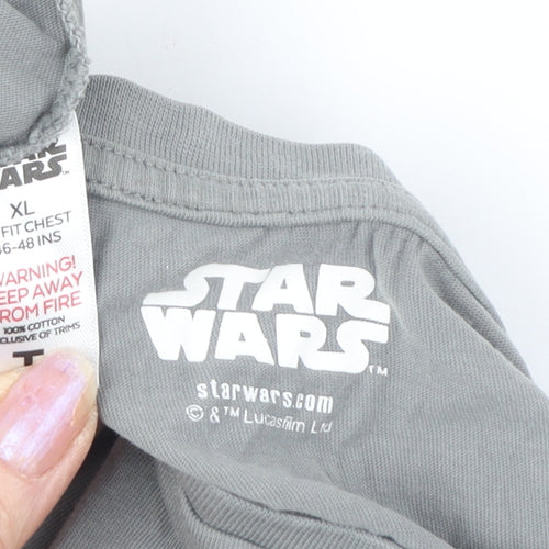 Star Wars Grey XL Men's Christmas T-Shirt