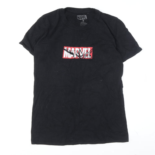 Marvel Men's Black Spider-Man Graphic T-Shirt, Size S