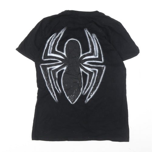 Marvel Men's Black Spider-Man Graphic T-Shirt, Size S