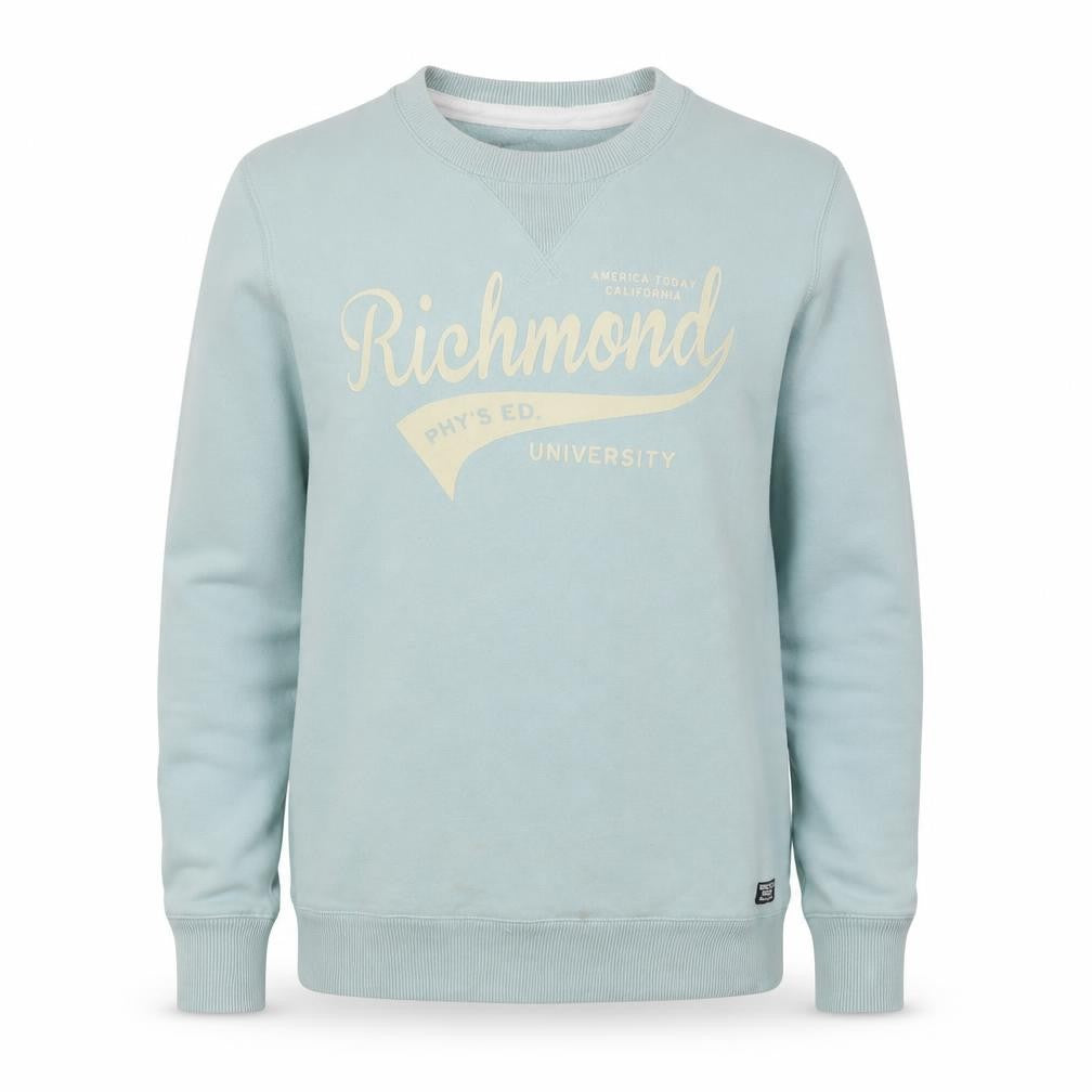 Front view of America Today Men's Blue Pullover Sweatshirt XS