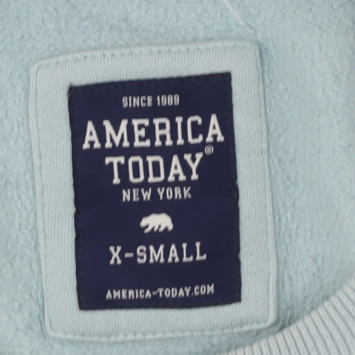 America Today Men's Blue Pullover Sweatshirt XS