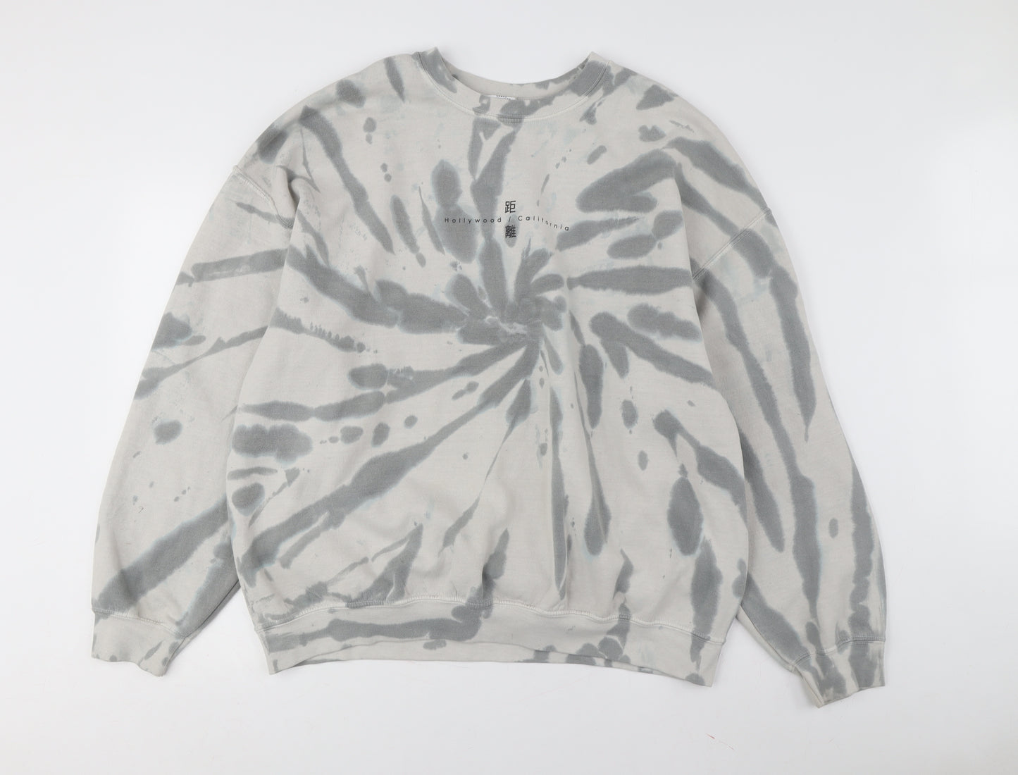 Urban Outfitters Grey Tie-Dye Sweatshirt, Unisex L