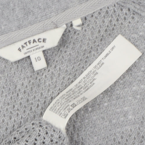 FatFace Women's Grey Open Cardigan Size 10