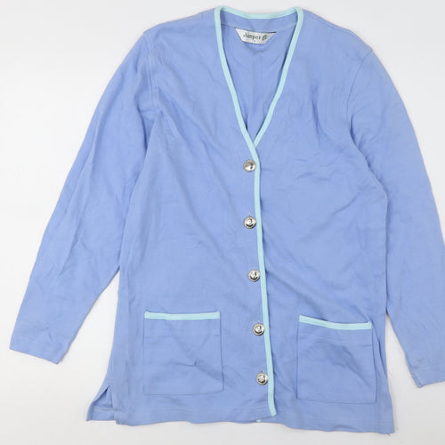 Jumper Women's Blue V-Neck Cardigan Size S