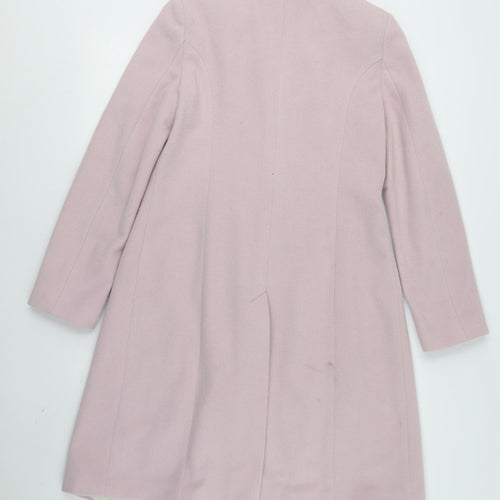 John Lewis Women's Pink Wool Blend Overcoat Size 10