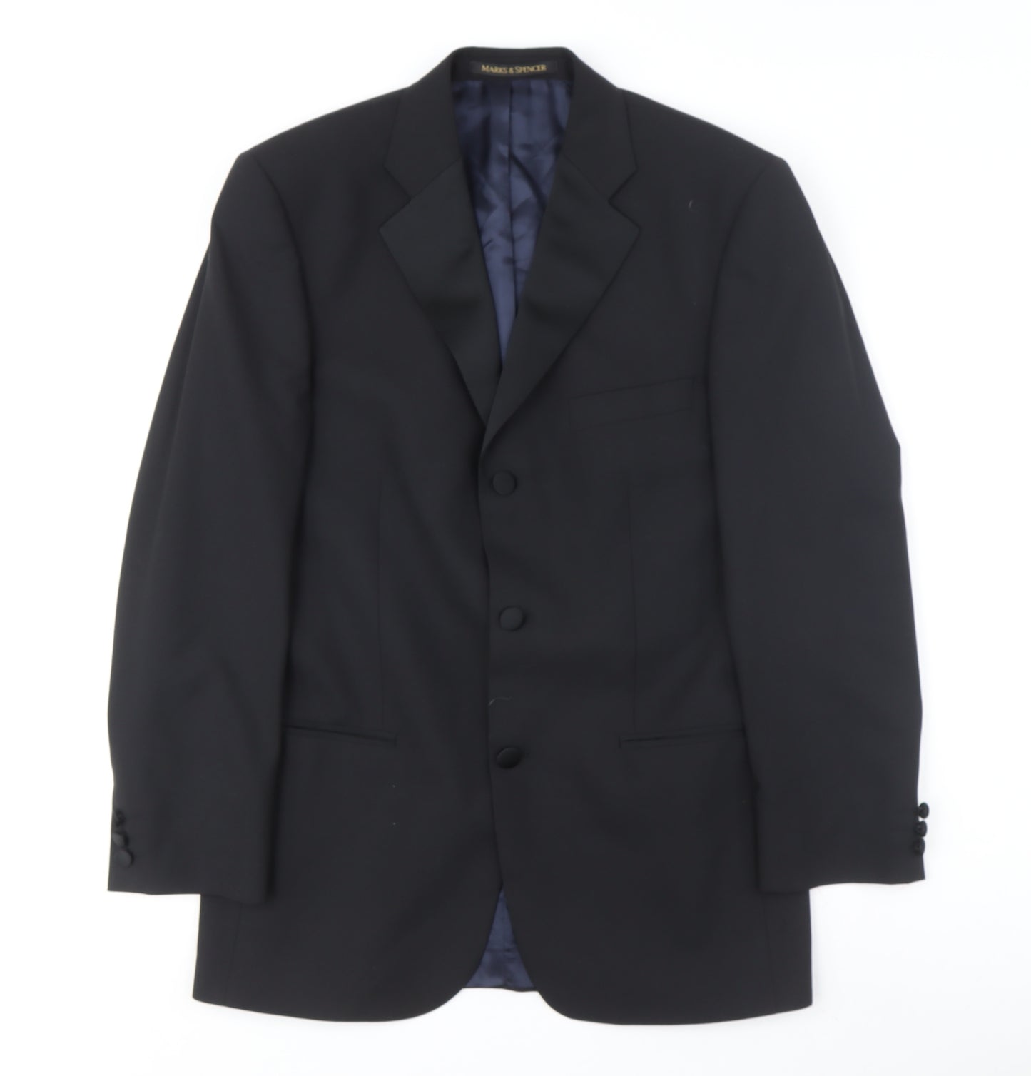 Marks and Spencer Men's Black Mid-Length Suit Jacket 38R