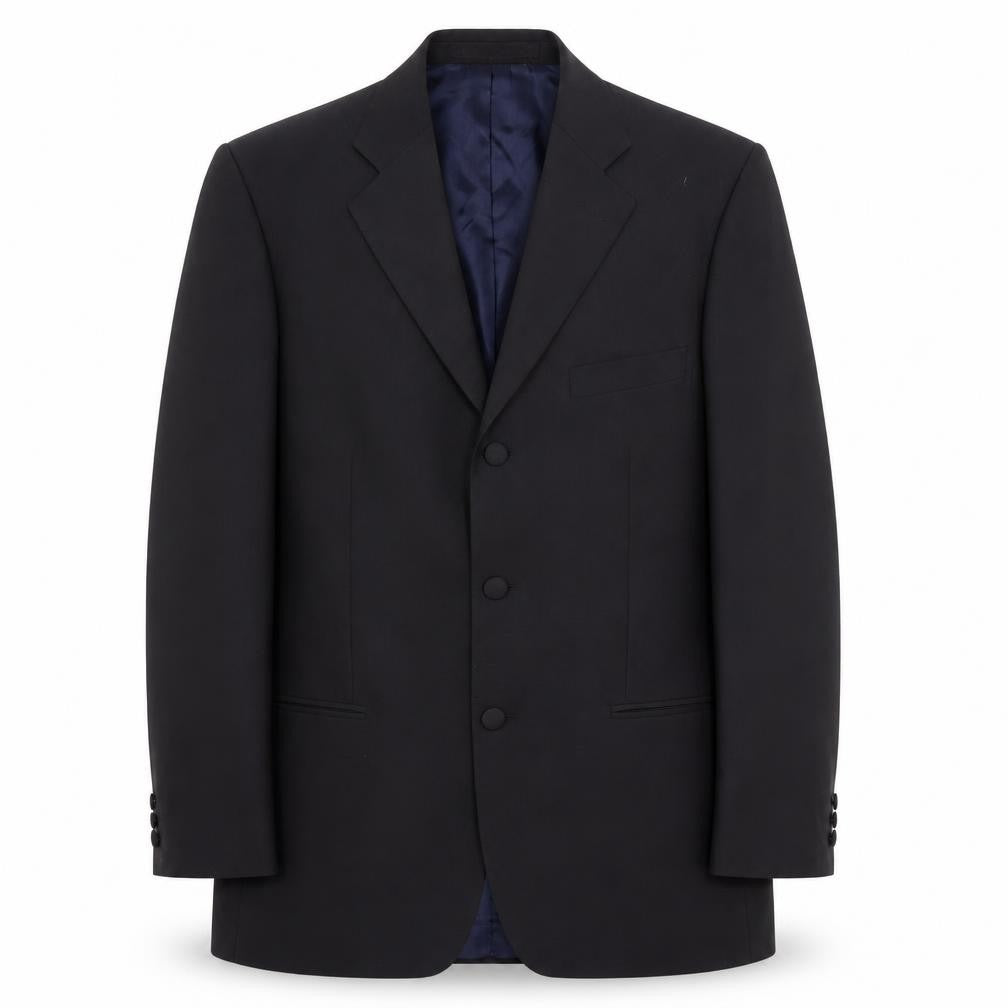 Front view of Marks & Spencer Men's Black Mid-Length Suit Jacket 38R