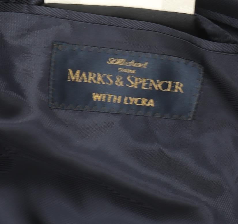 Marks and Spencer Men's Black Mid-Length Suit Jacket 38R