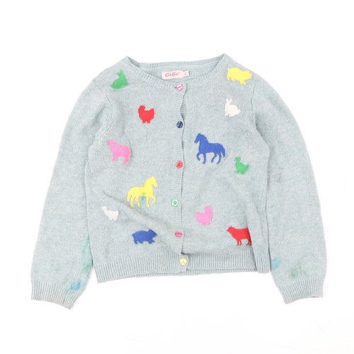 Cath Kidston Girls' Blue Animal Cardigan 7-8 Years