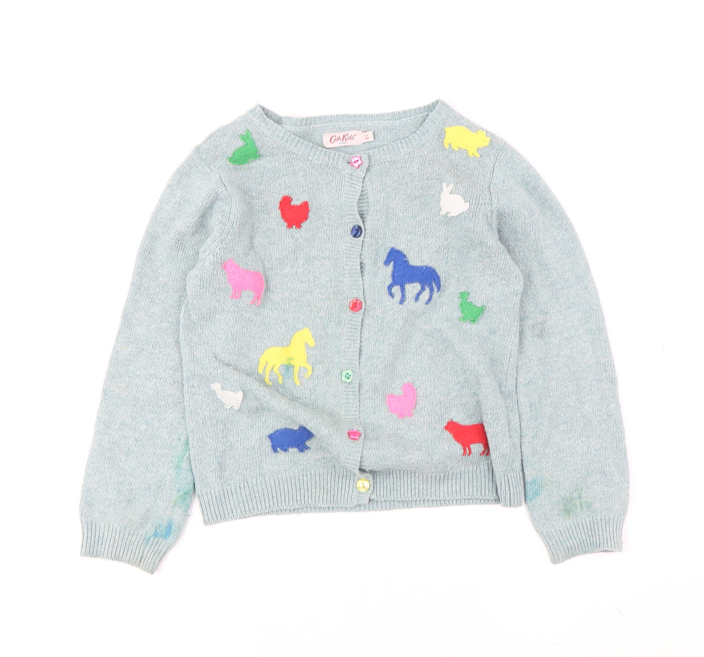 Cath Kidston Girls' Blue Animal Cardigan 7-8 Years