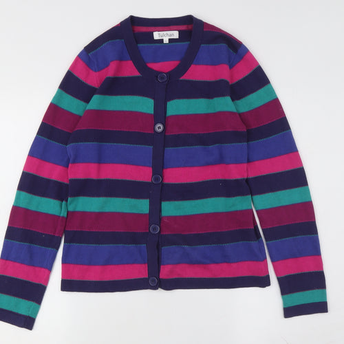 Tulchan Women's Multicoloured Striped Cardigan S