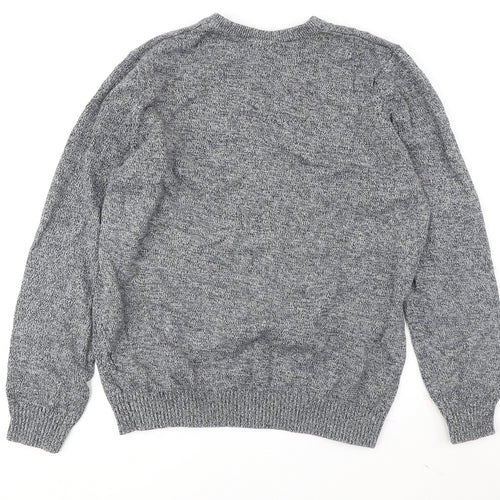 Maine New England Men's Grey Pullover V-Neck Jumper L