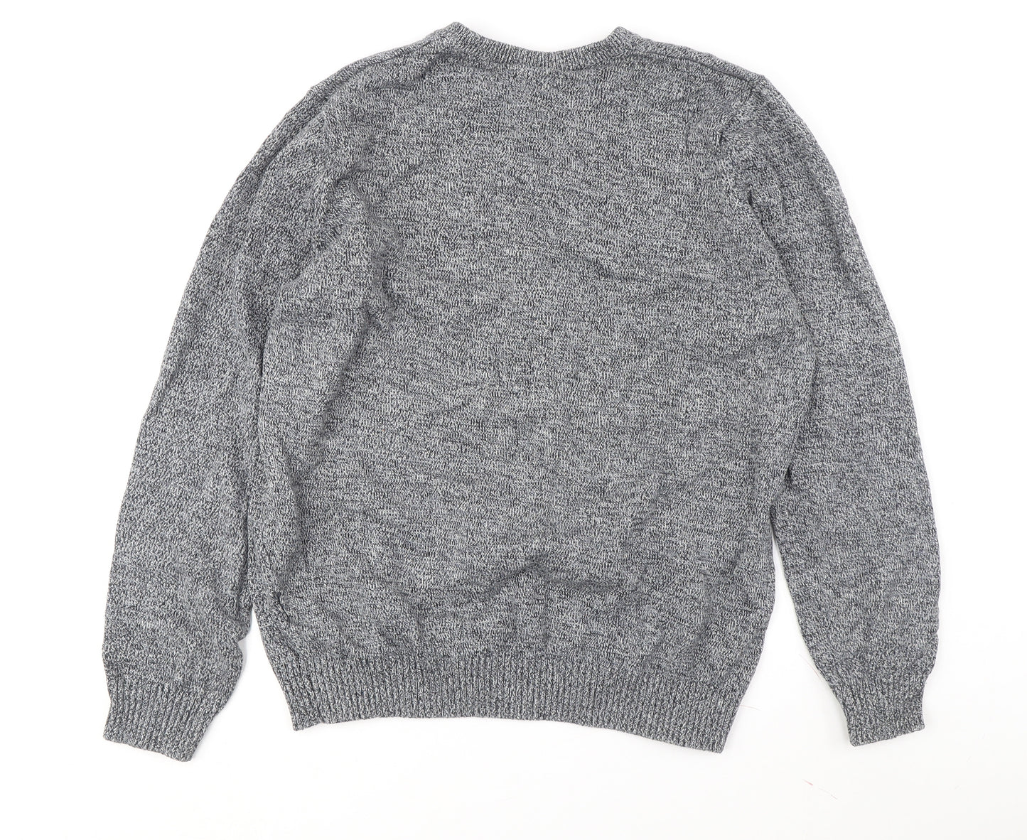 Maine New England Men's Grey Pullover V-Neck Jumper L