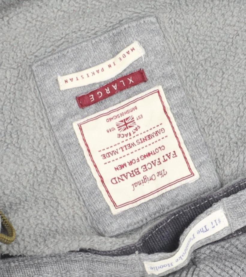 Fat Face Men's Grey XL Full Zip Hoodie