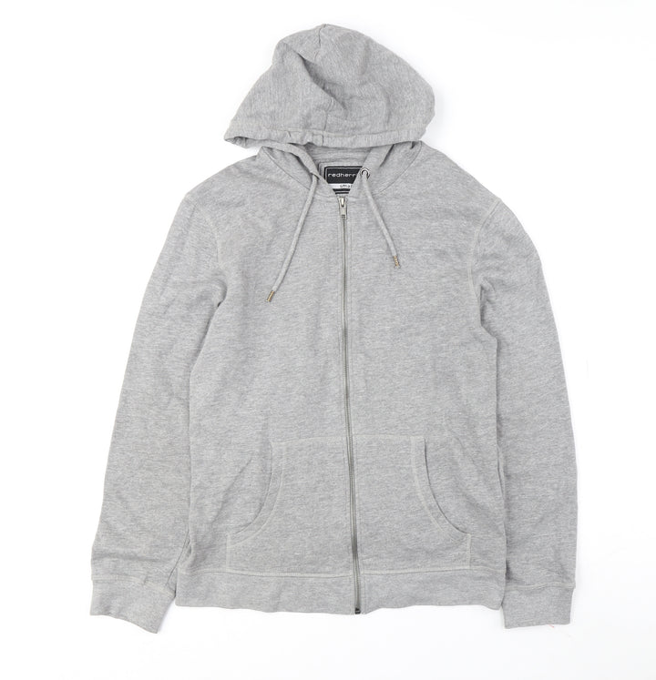 Red Herring Men's Grey Zip Hoodie - Small