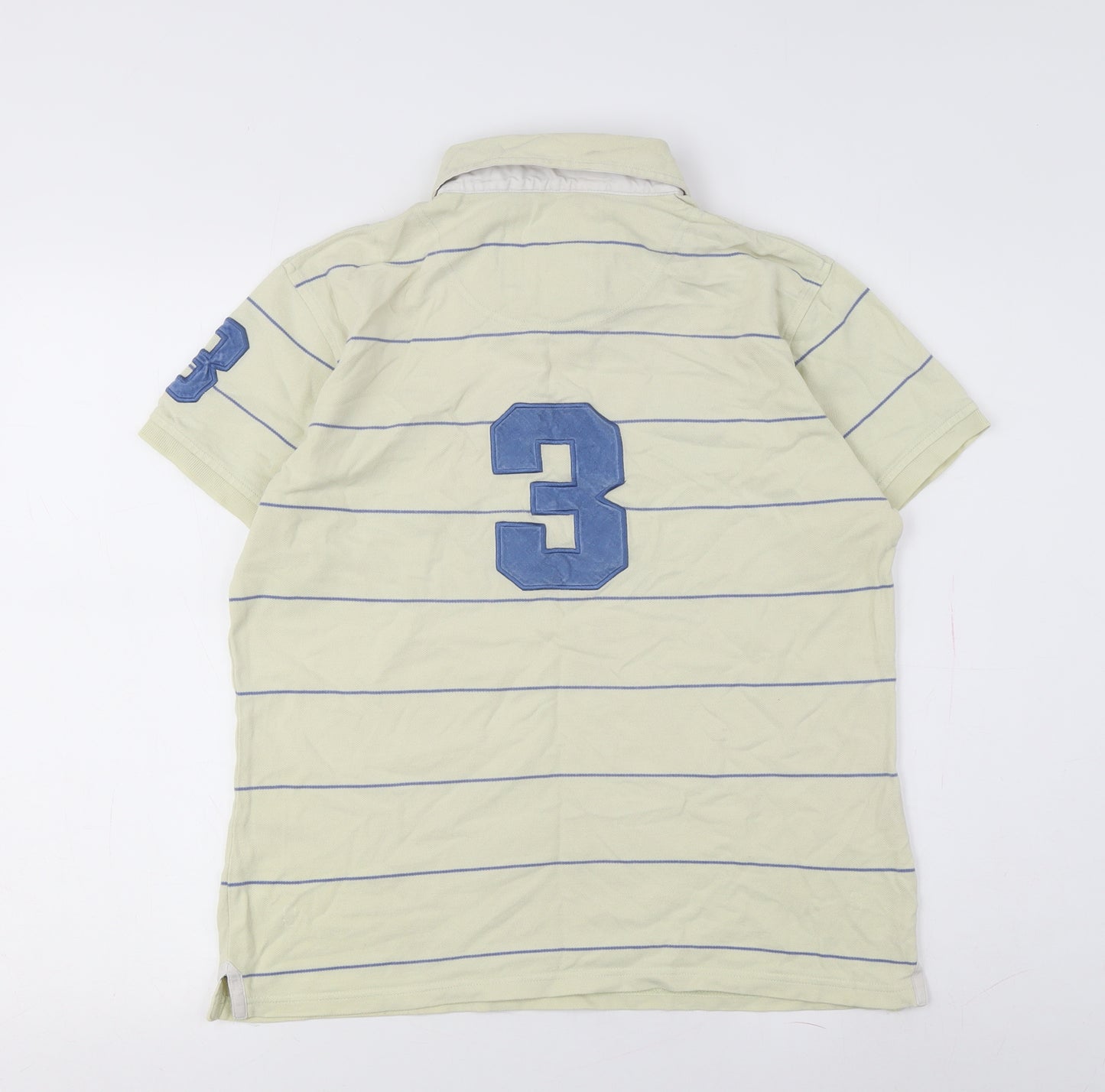 Joules Women's Beige Polo Shirt, Size 16, Striped