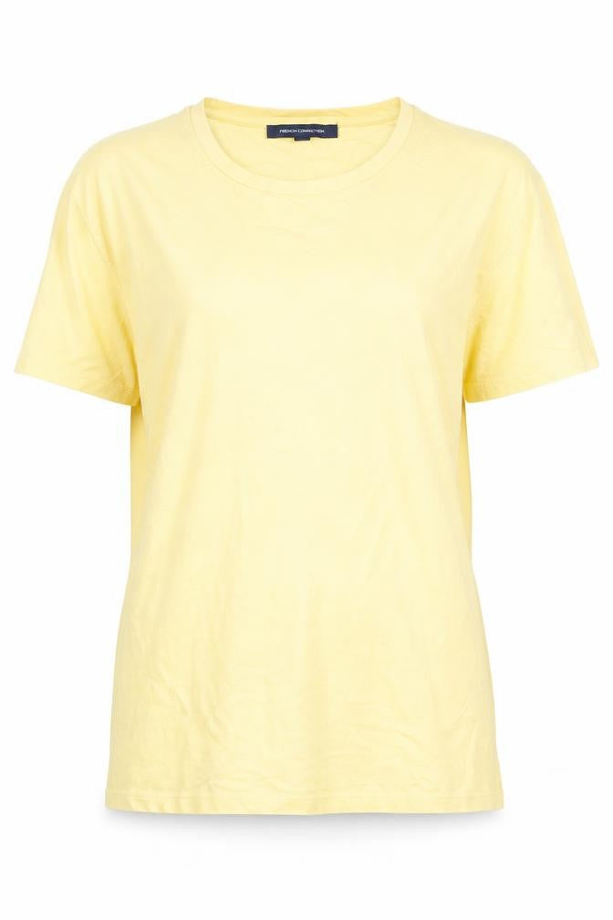 Front view of French Connection Yellow Women's M T-Shirt Casual