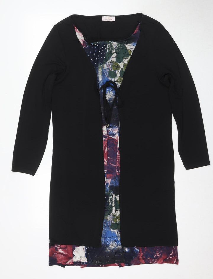 Sophia Curvy Women's Black Kaftan Dress Size L