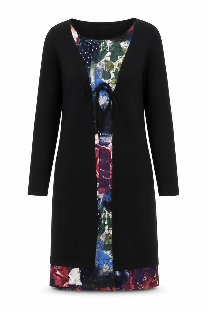 Sophia Curvy Women's Black Kaftan Dress Size L