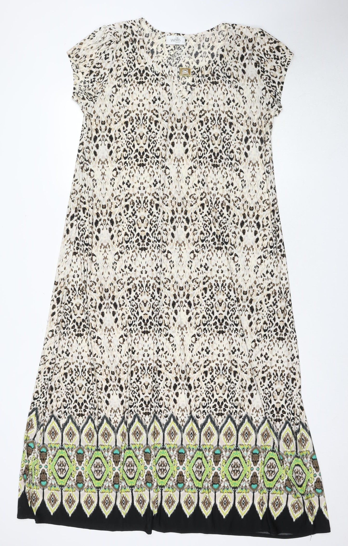 Wallis Women's Multicoloured Shift Dress, L, Animal Print