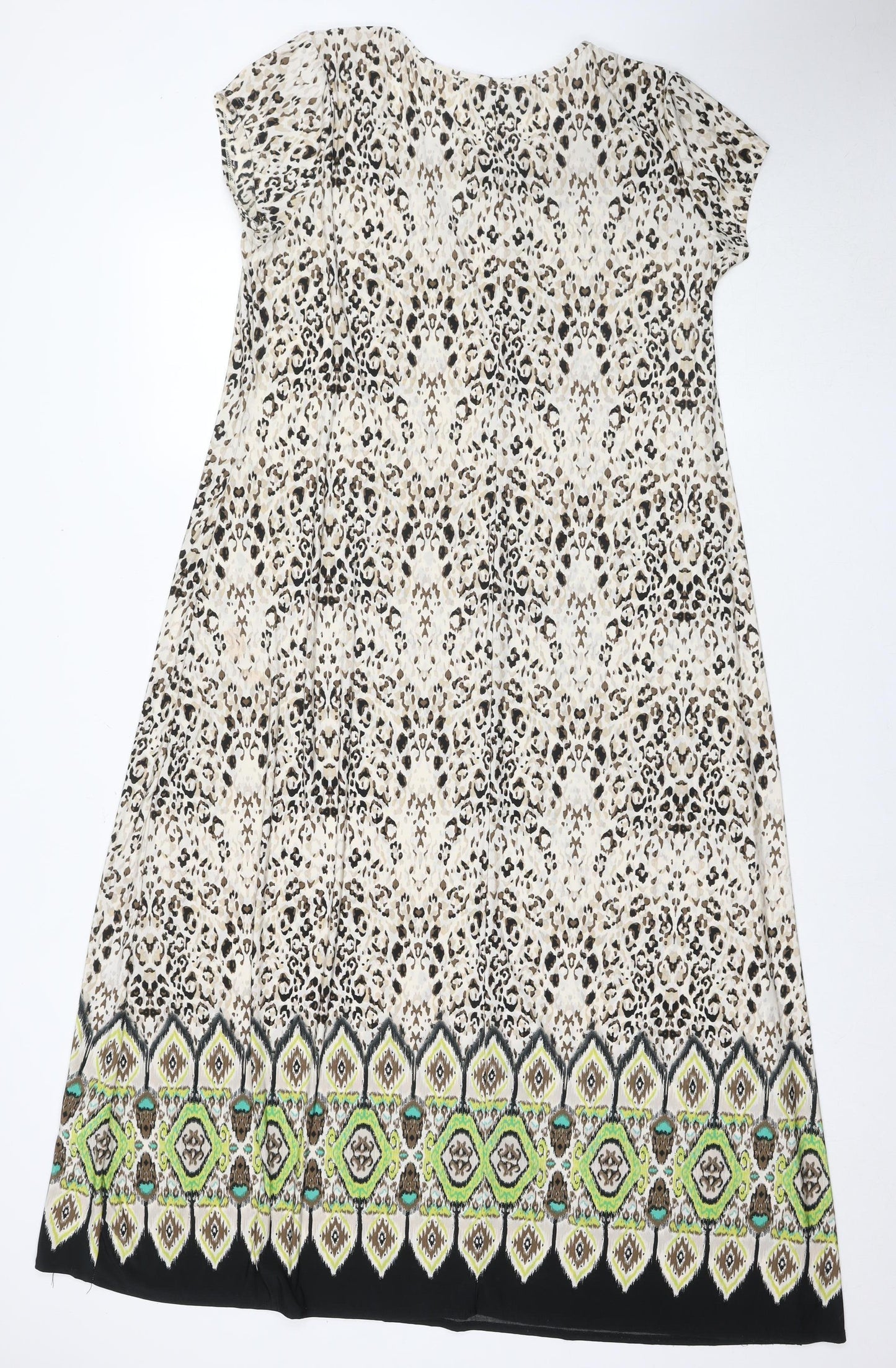 Wallis Women's Multicoloured Shift Dress, L, Animal Print