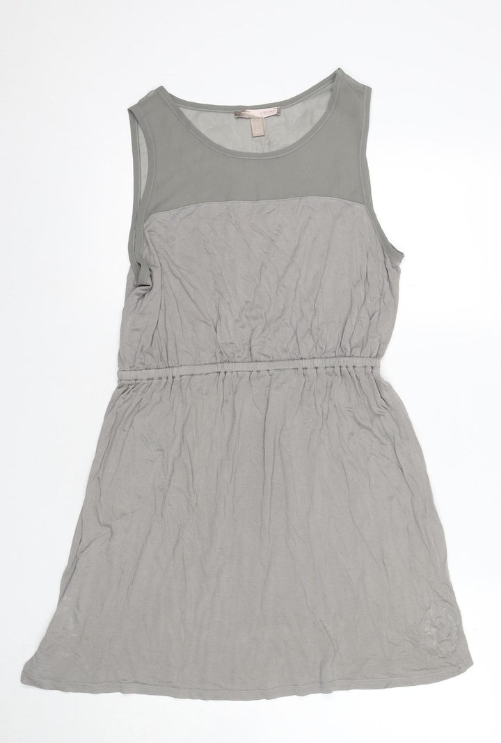 Forever 21 Women's Grey Tank Dress, Size 10, Scoop Neck