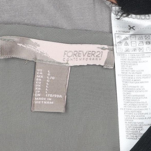 Forever 21 Women's Grey Tank Dress, Size 10, Scoop Neck